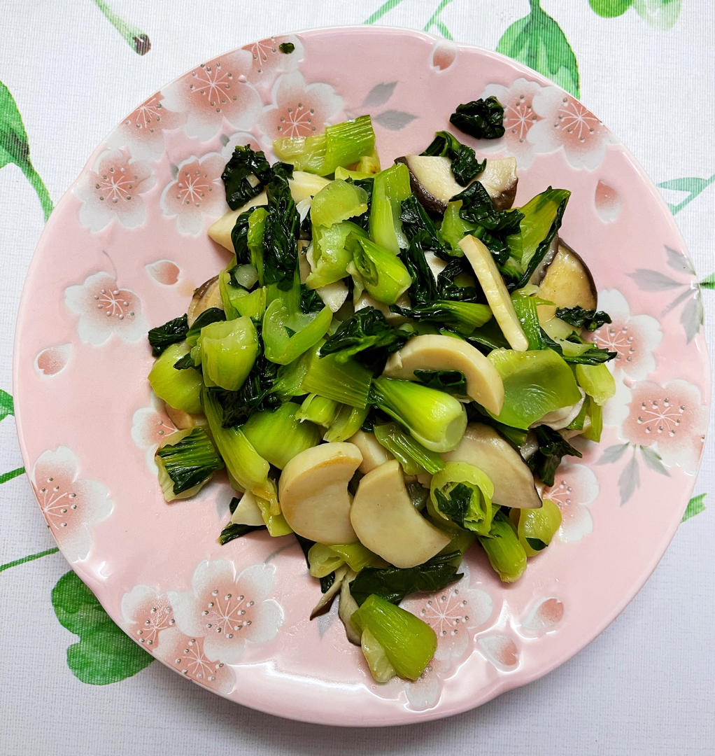 青菜蘑菇虾仁