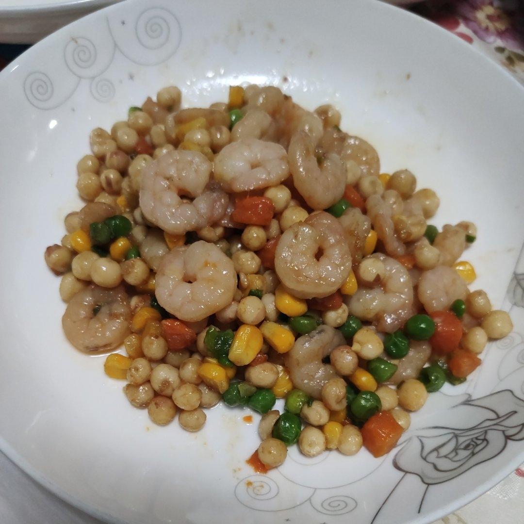 三色炒虾仁