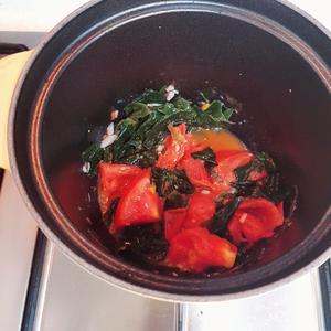 番茄海带汤--韩国大酱调味的做法 步骤4
