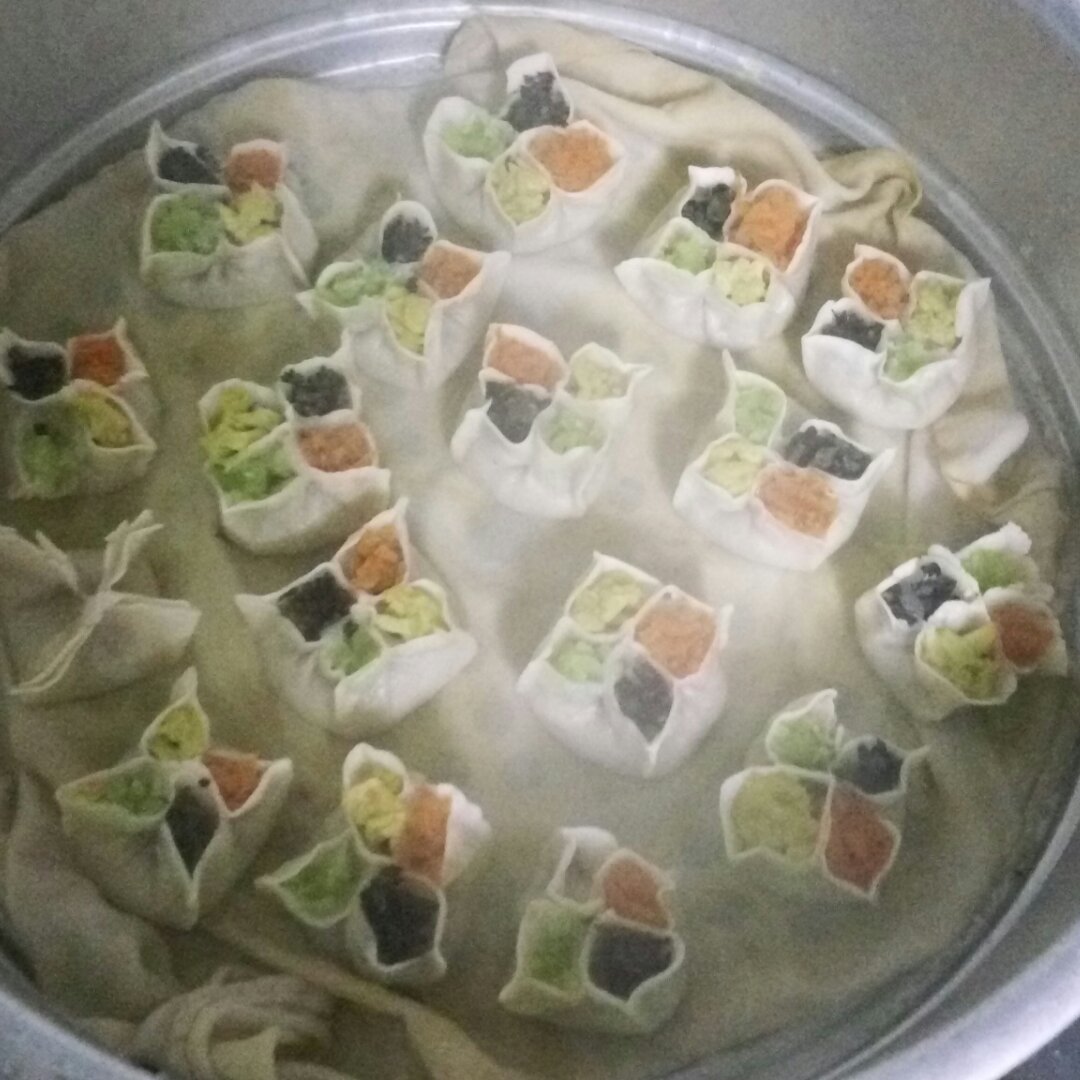 年夜饭四喜蒸饺I花样蒸饺