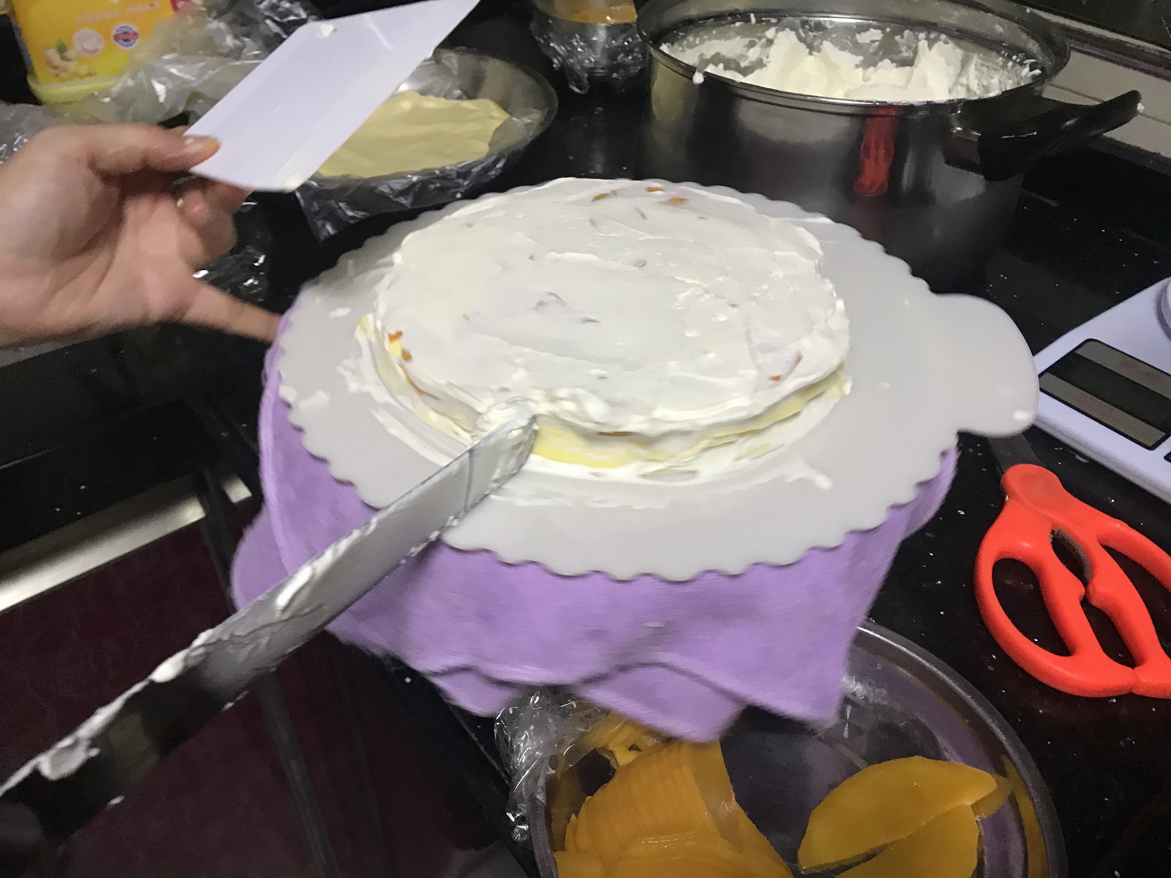 芒果千层蛋糕的做法 步骤4