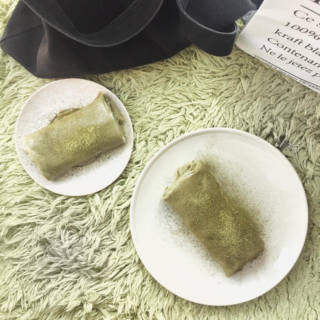 网红食谱│抹茶毛巾卷