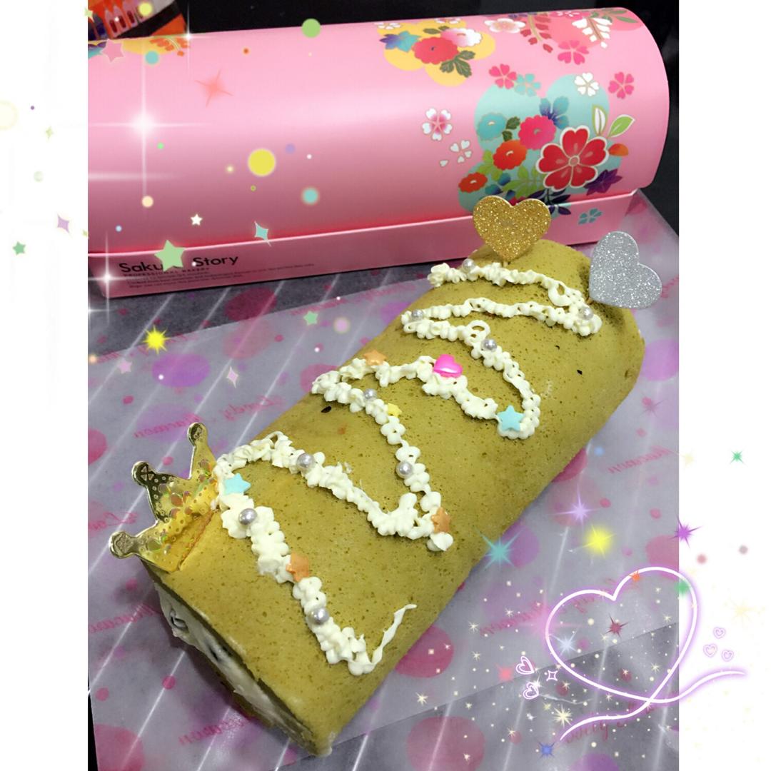 抹茶蜜豆蛋糕卷