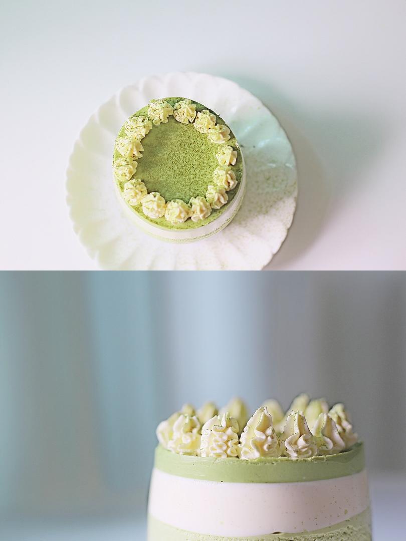 抹茶酸奶慕斯蛋糕