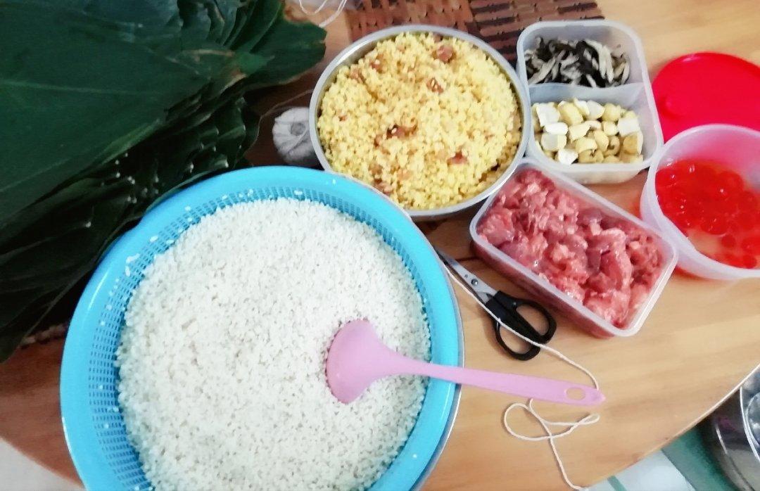 美味的咸肉粽