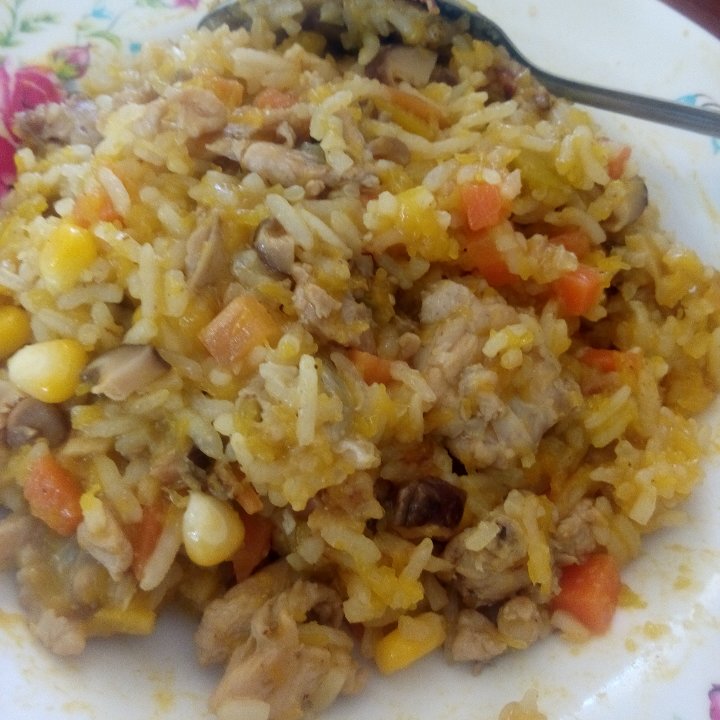 南瓜鸡肉炖饭