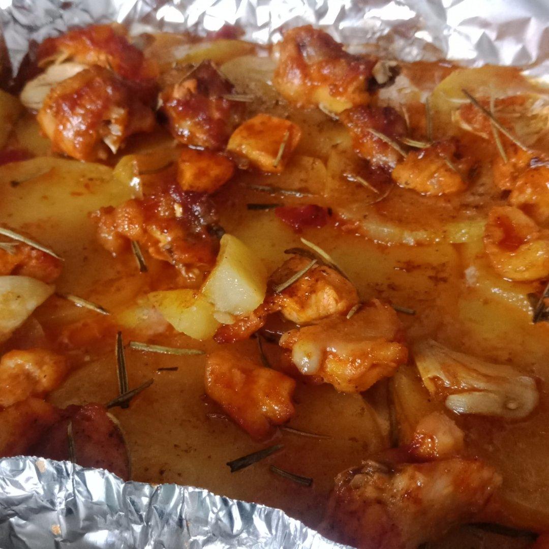 新奥尔良烤鸡腿土豆