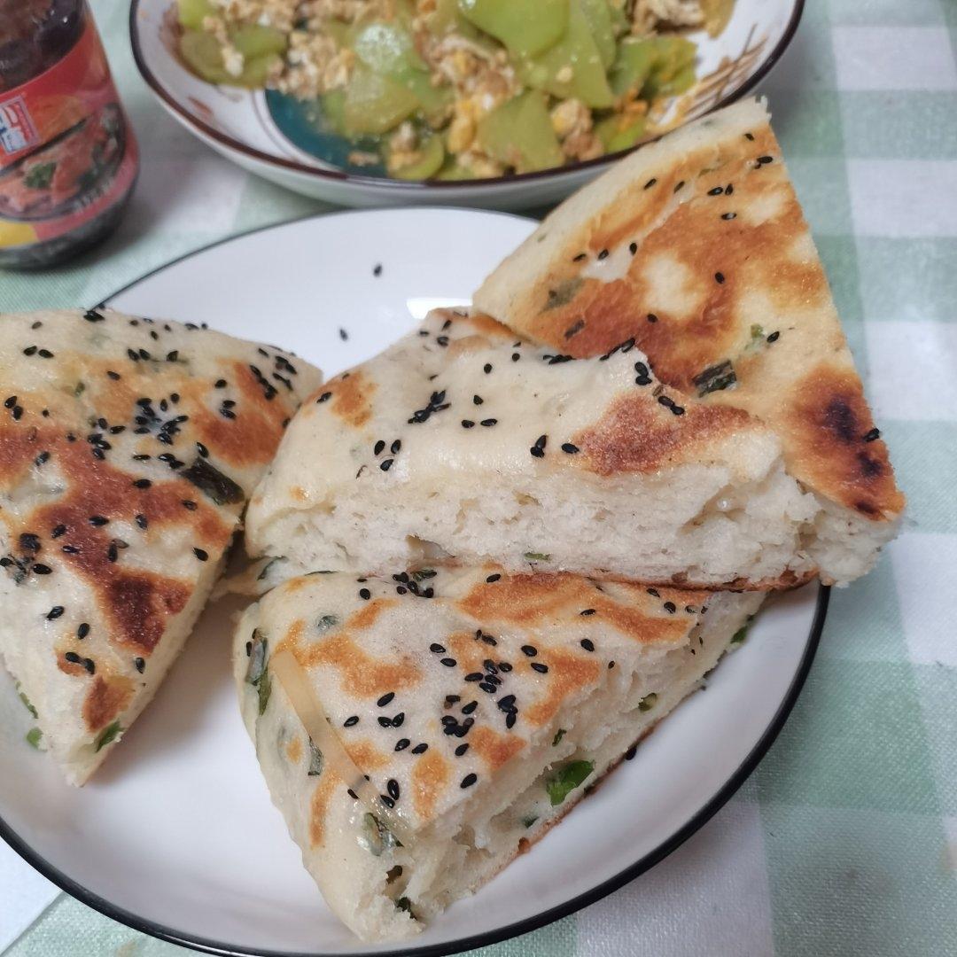 手不沾面做发面大饼