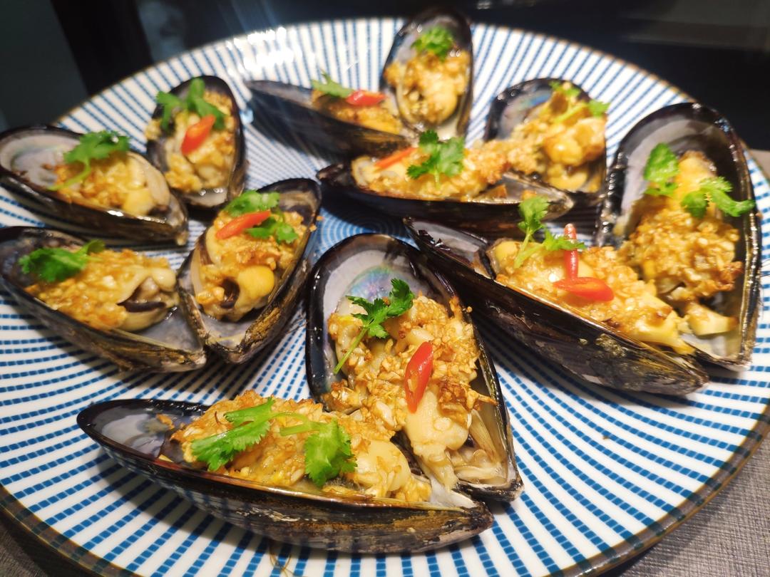 烤海鲜~青口/生蚝/大虾