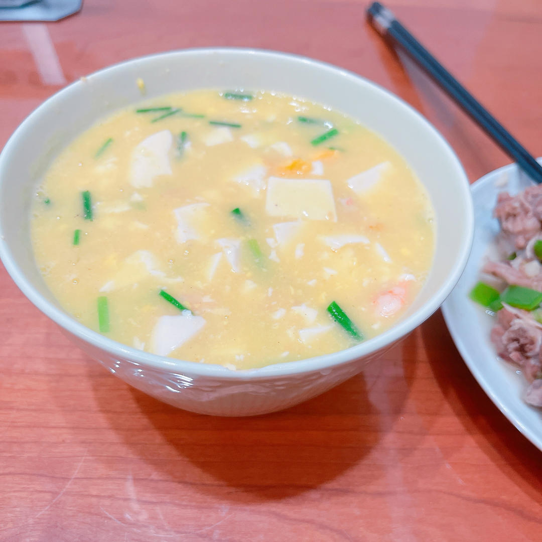 咸蛋黄虾仁豆腐