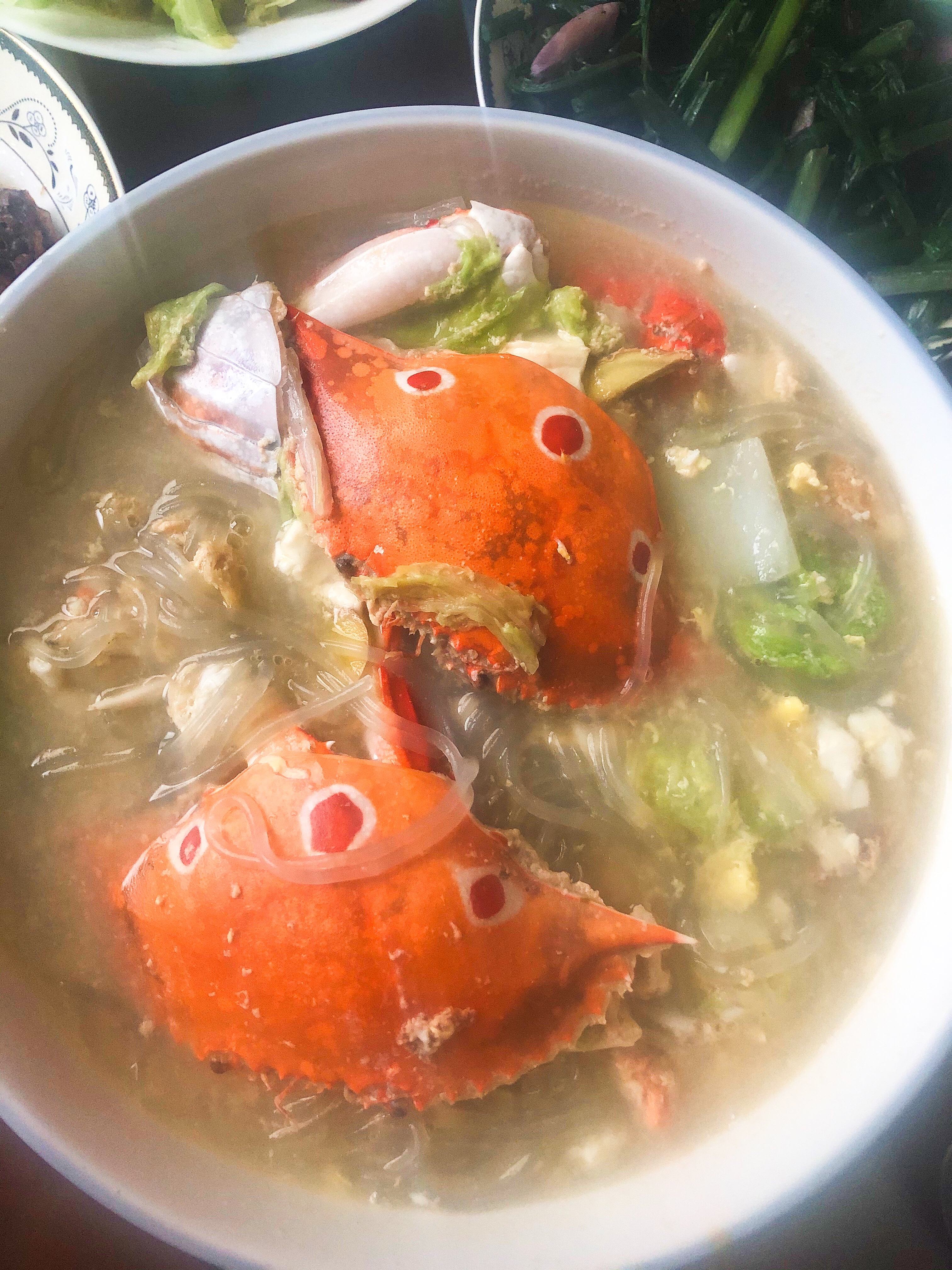 螃蟹白菜豆腐汤