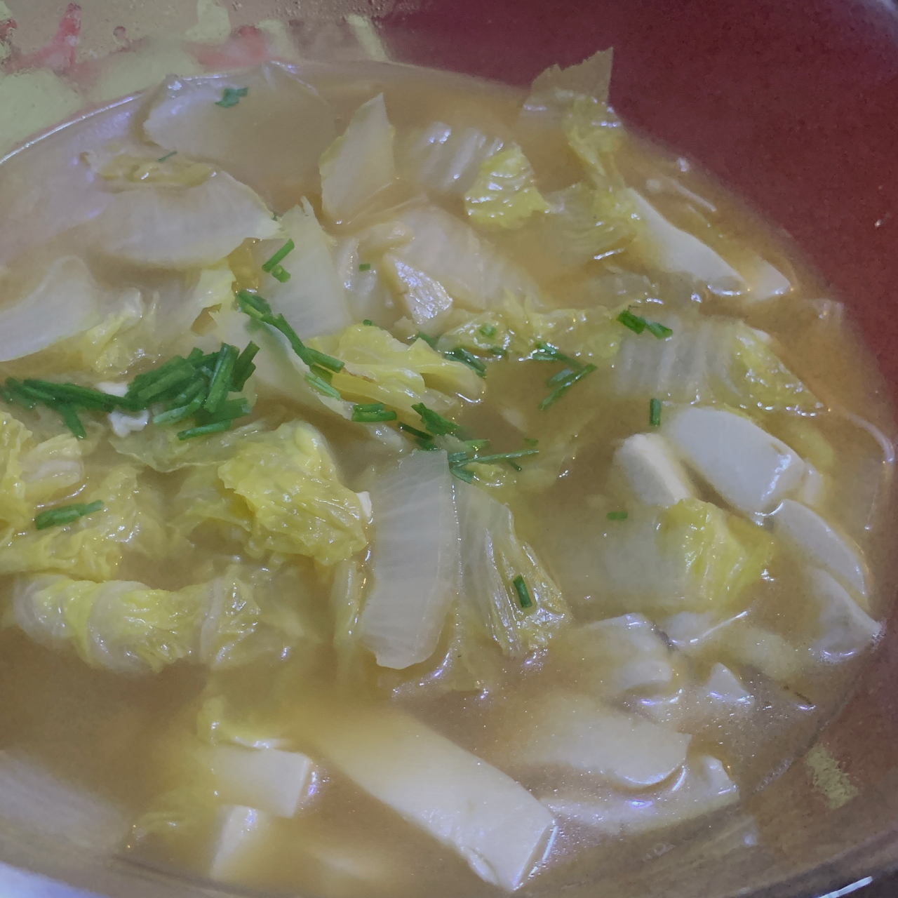 减脂白菜金针菇豆腐汤