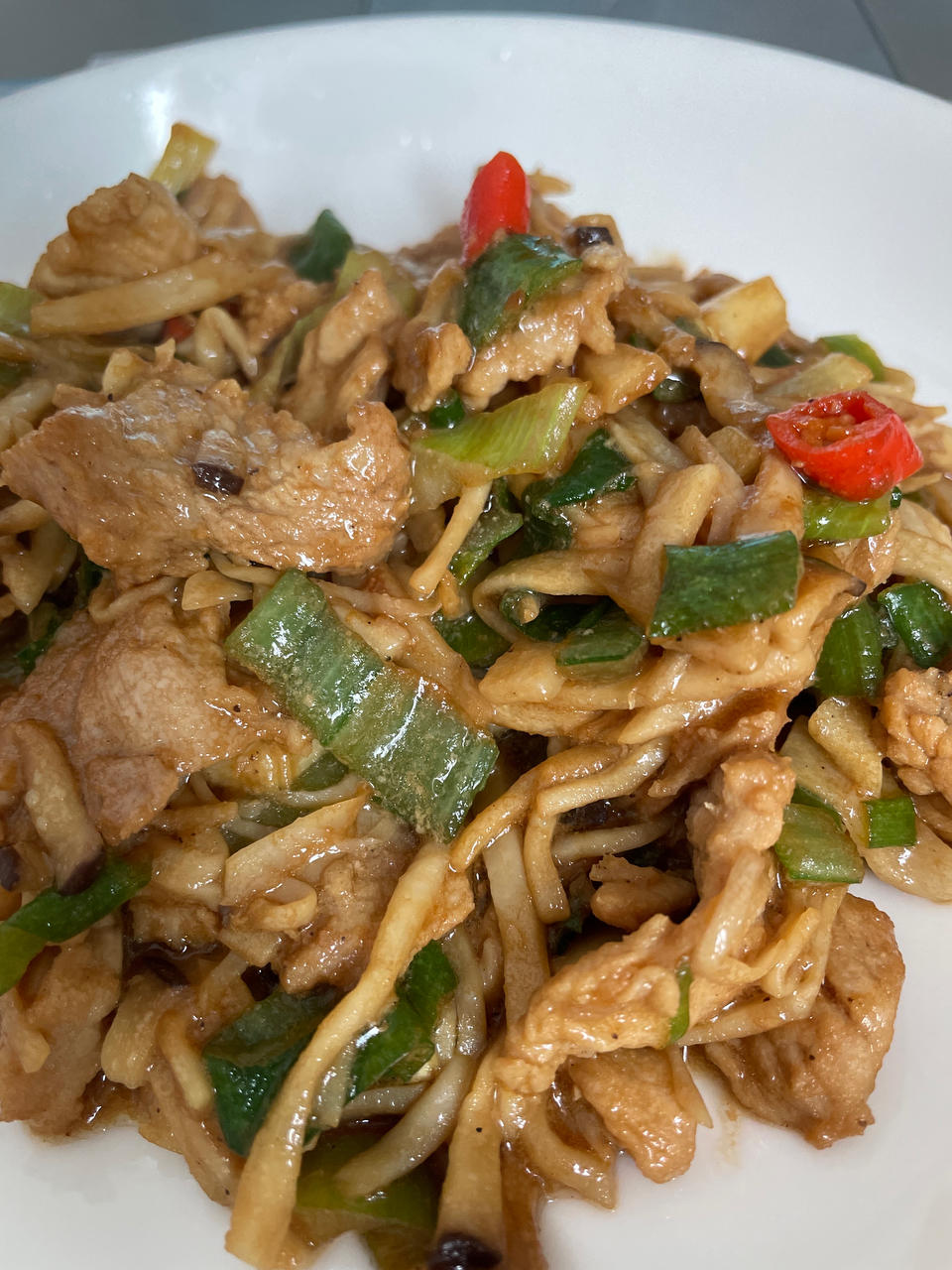 杏鲍菇炒肉丝