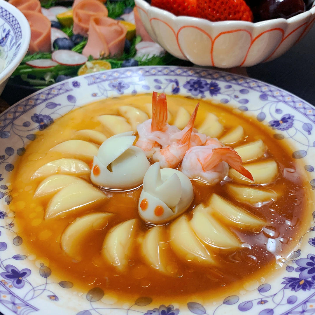 虾仁玉子豆腐蒸蛋/“蒸蒸日上”的年夜饭快手菜