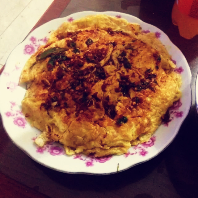 电饭锅版蔬菜蛋饼饭