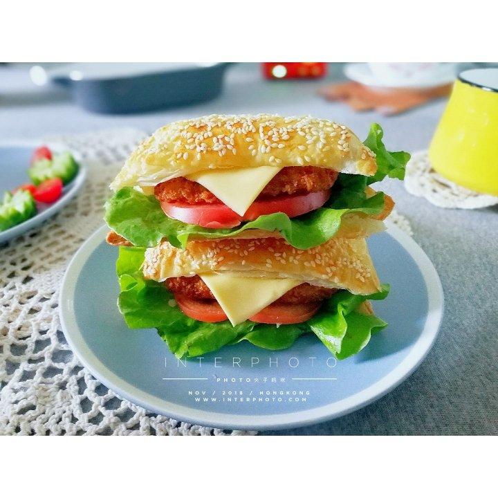 夹子妈咪做的藤椒鸡排法风烧饼