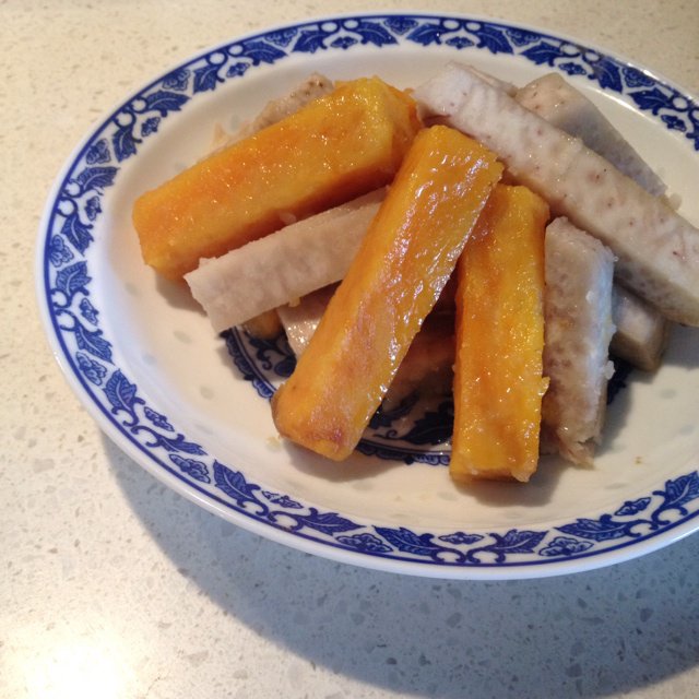 糕烧番薯芋 _蓝滴滴做的糕烧番薯芋赞 番薯,芋头,熟芝麻,白糖