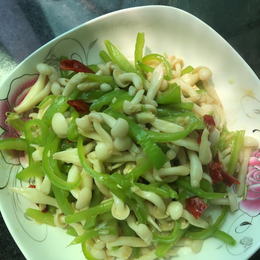 蚝油彩椒白玉菇