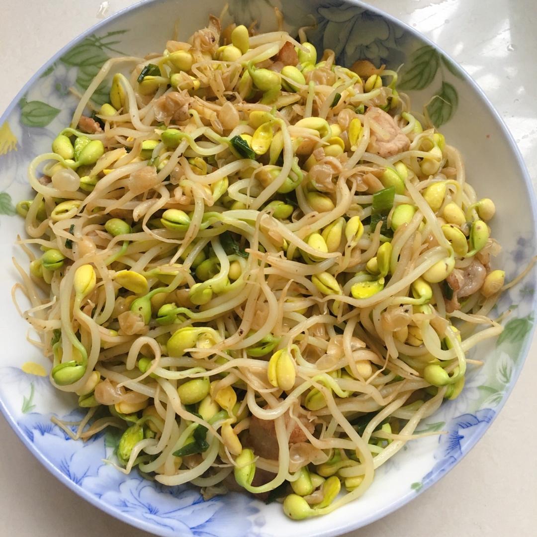 素炒黄豆芽