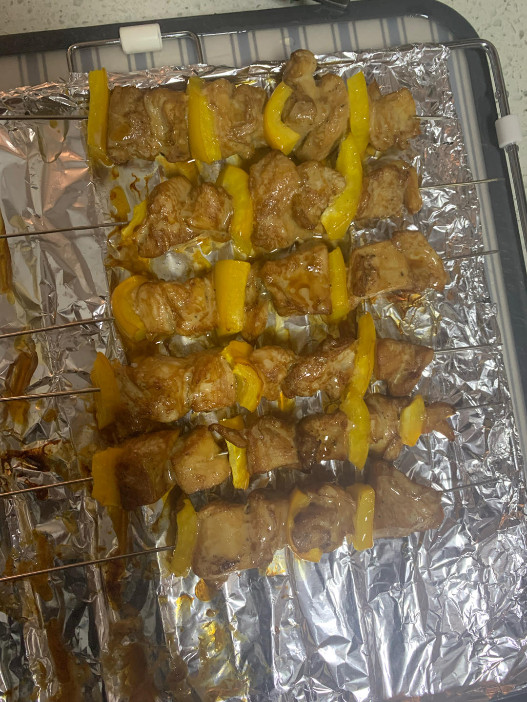 空气炸锅彩椒鸡肉串