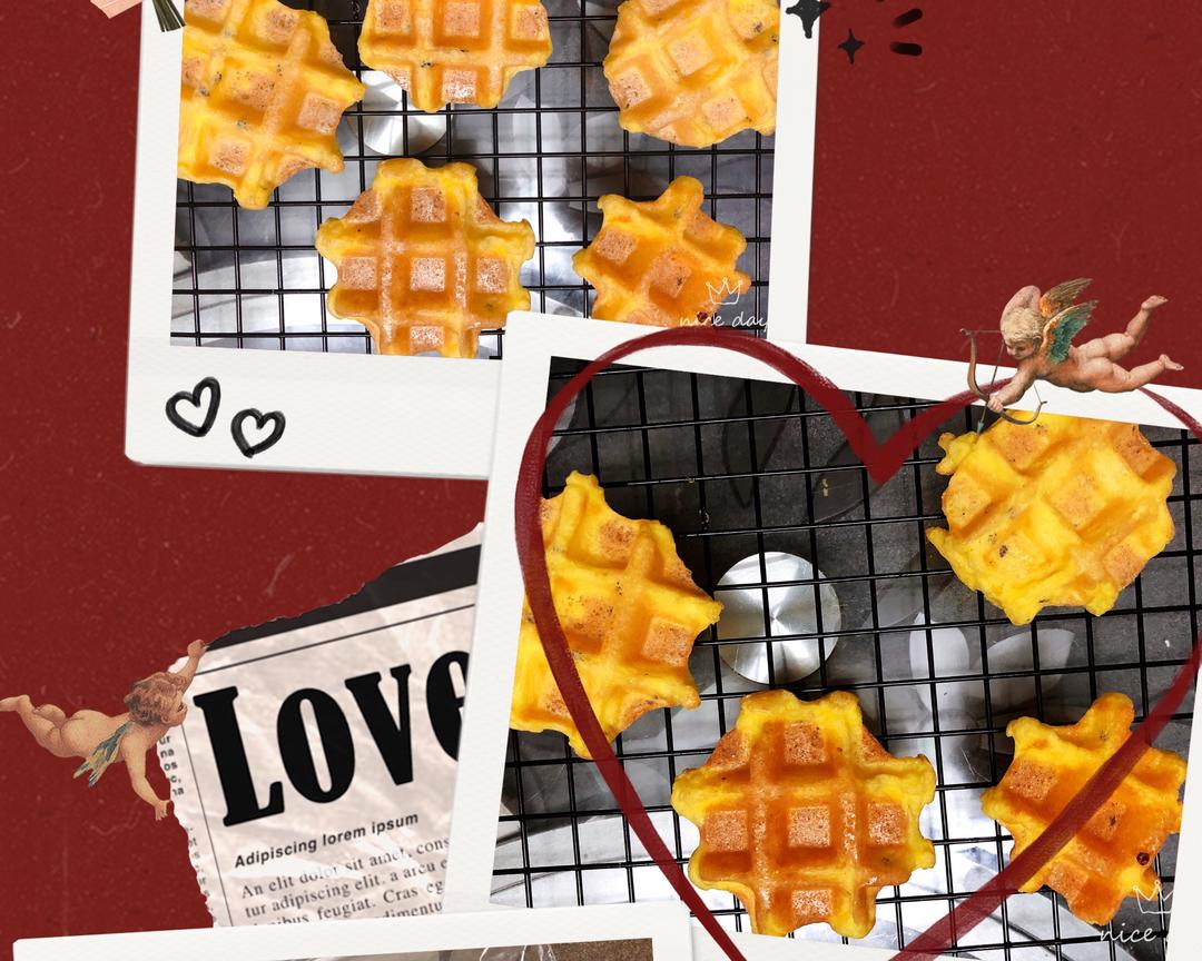 宝宝辅食-全蛋无糖黑芝麻华夫饼