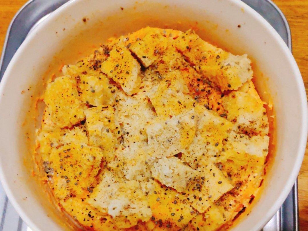 简单快手减肥健康无油红薯底烤吐司小块