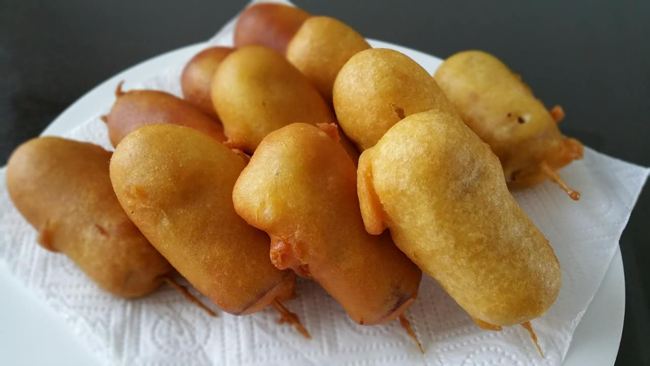 迷你玉米炸热狗