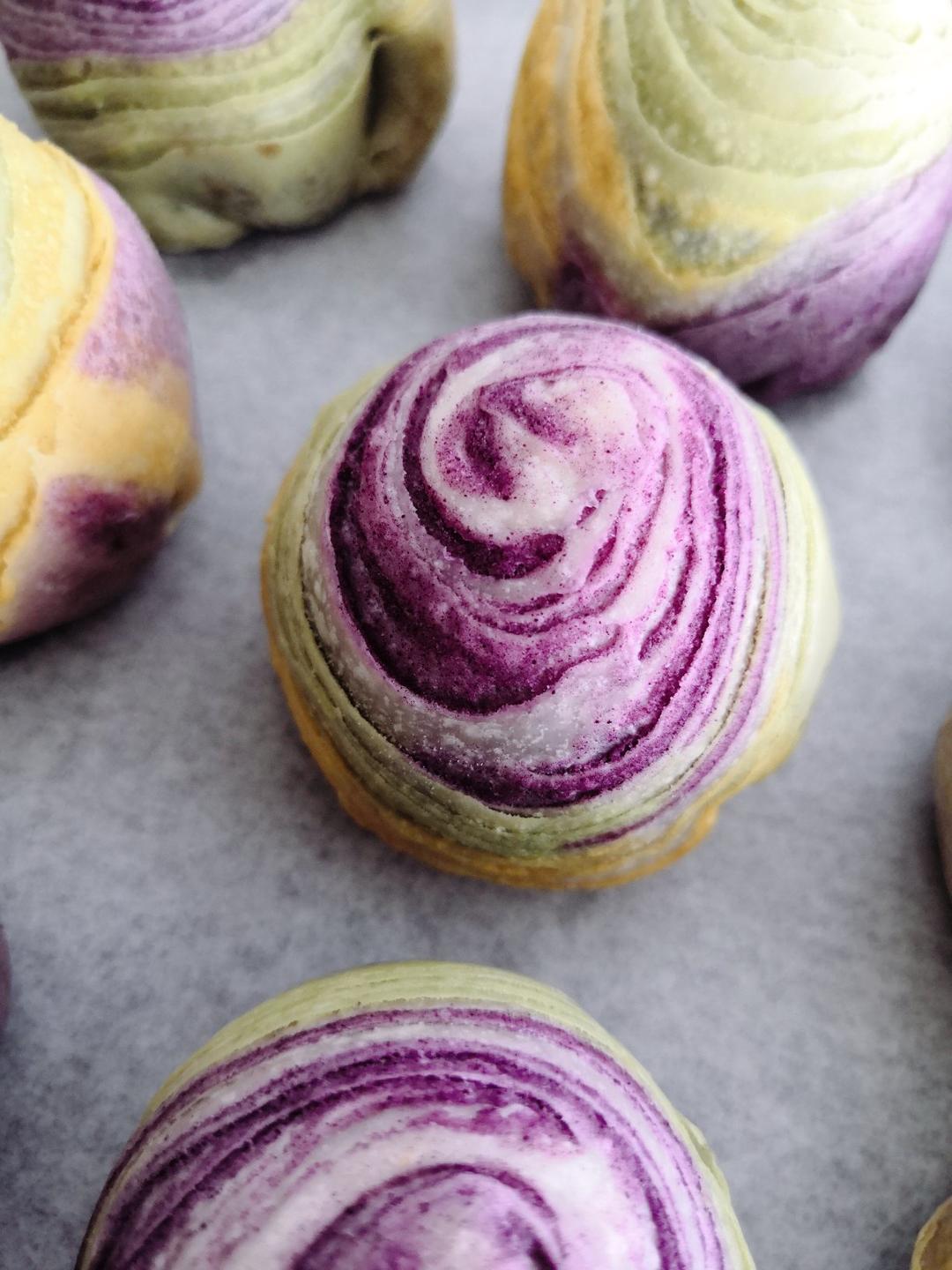 彩虹渐变蛋黄酥（无需揉出膜）