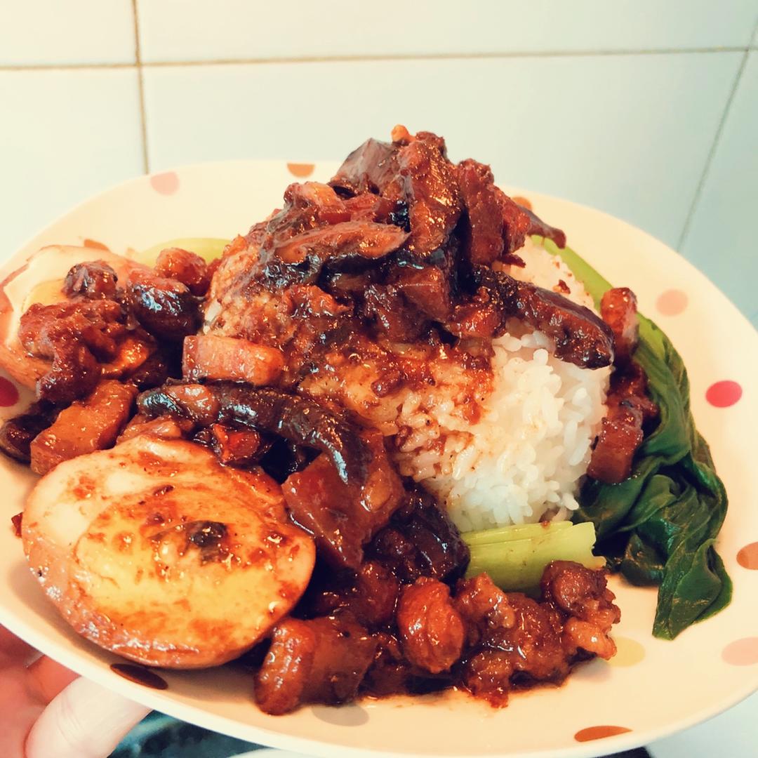 洋葱酥卤肉饭