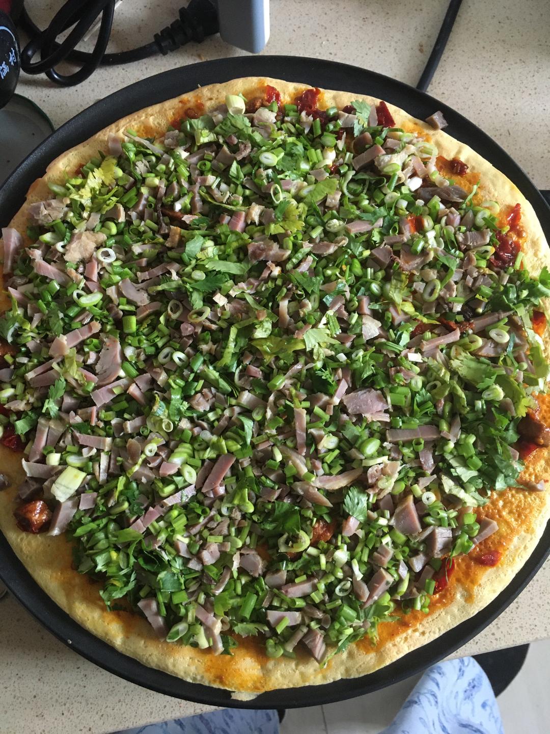 盐水鸭腿煎饼的做法