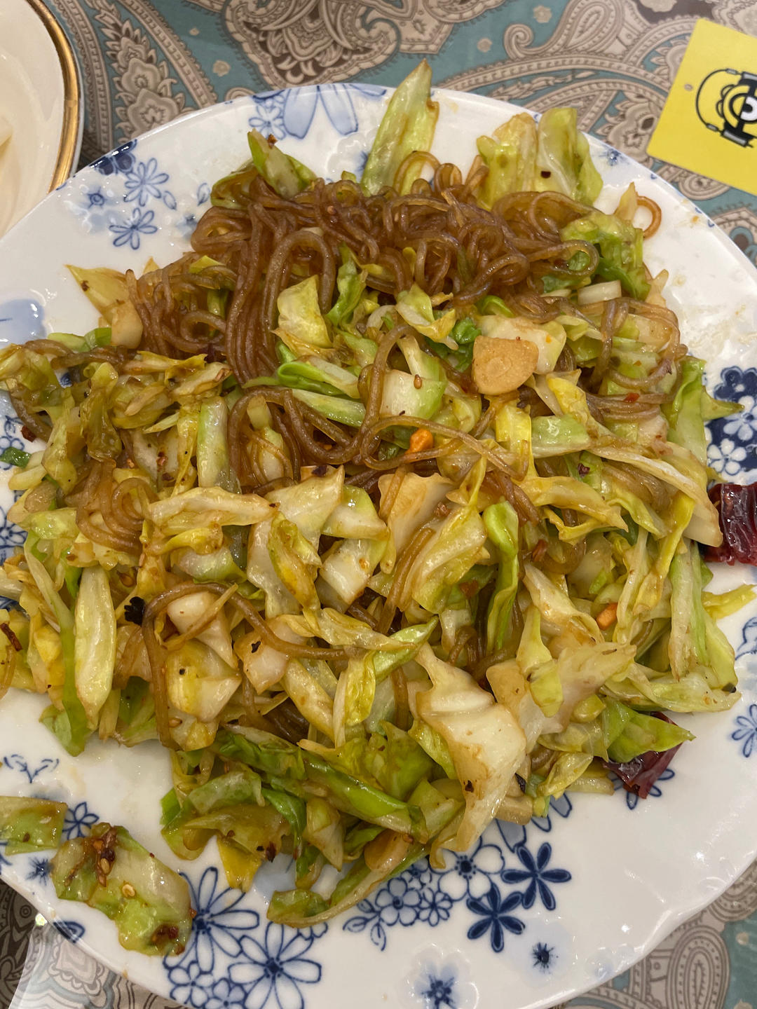 包菜炒粉丝