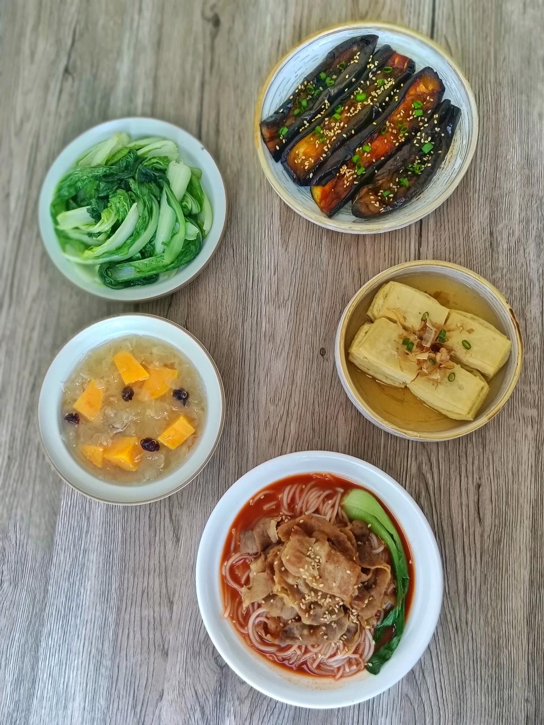 魔芋肥牛面+日式烧豆腐