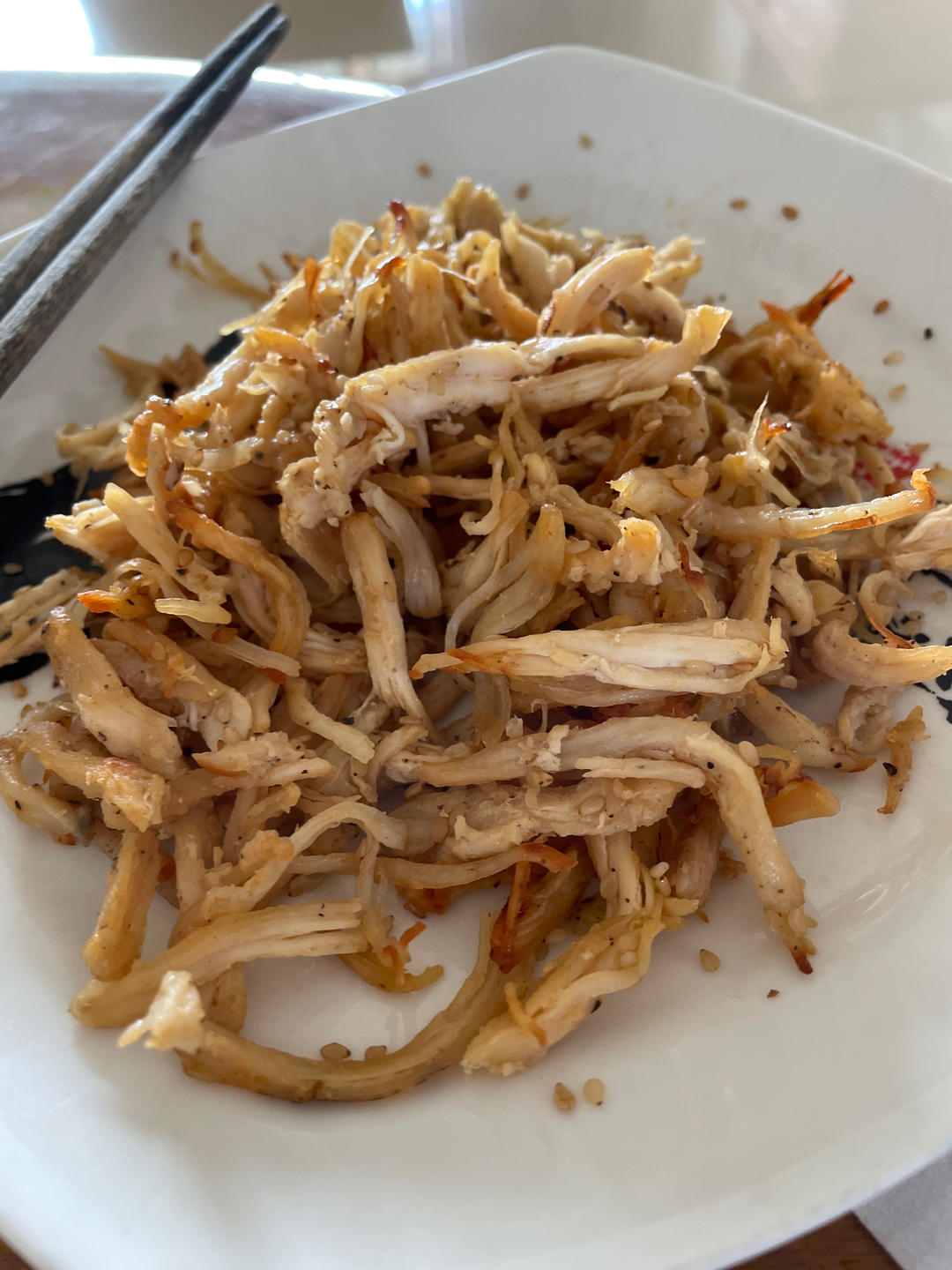 烤鸡胸肉丝  减肥零食