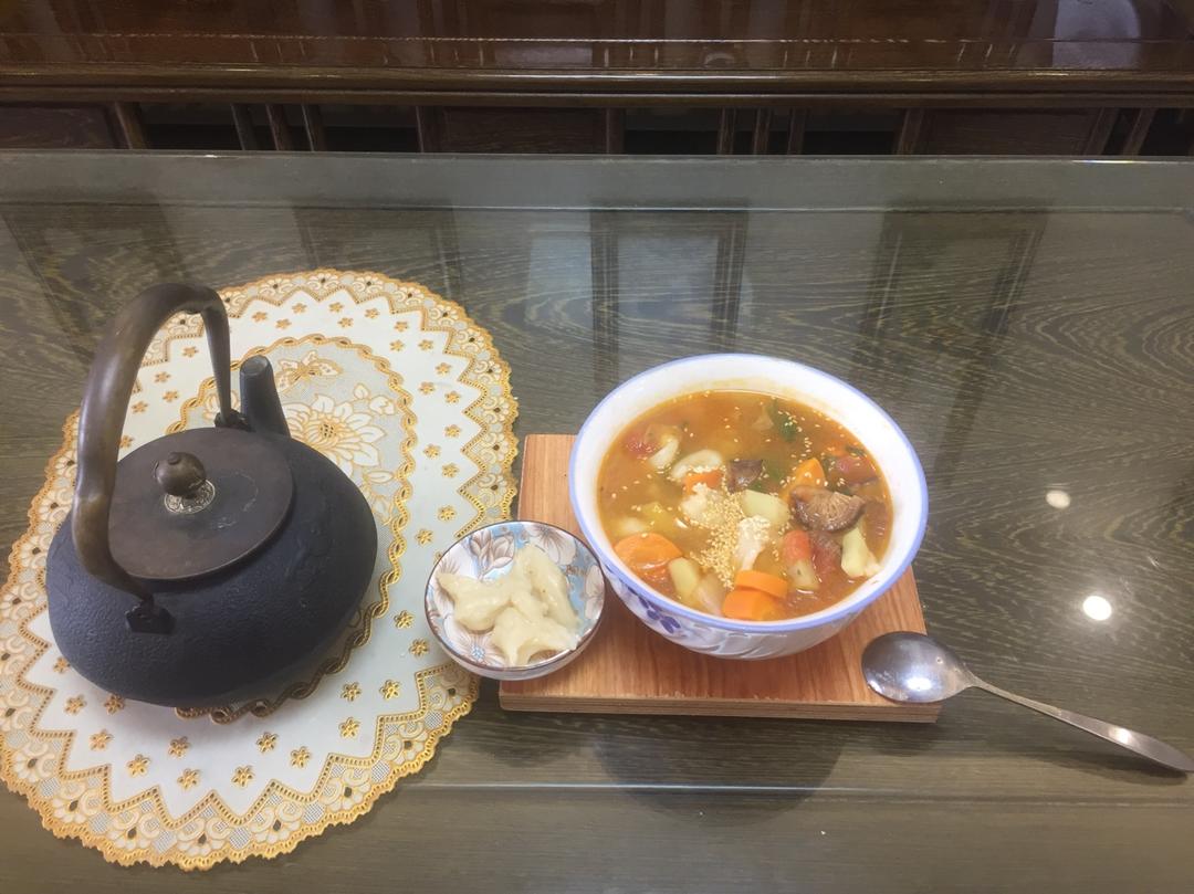 蔬菜鸡蛋面疙瘩