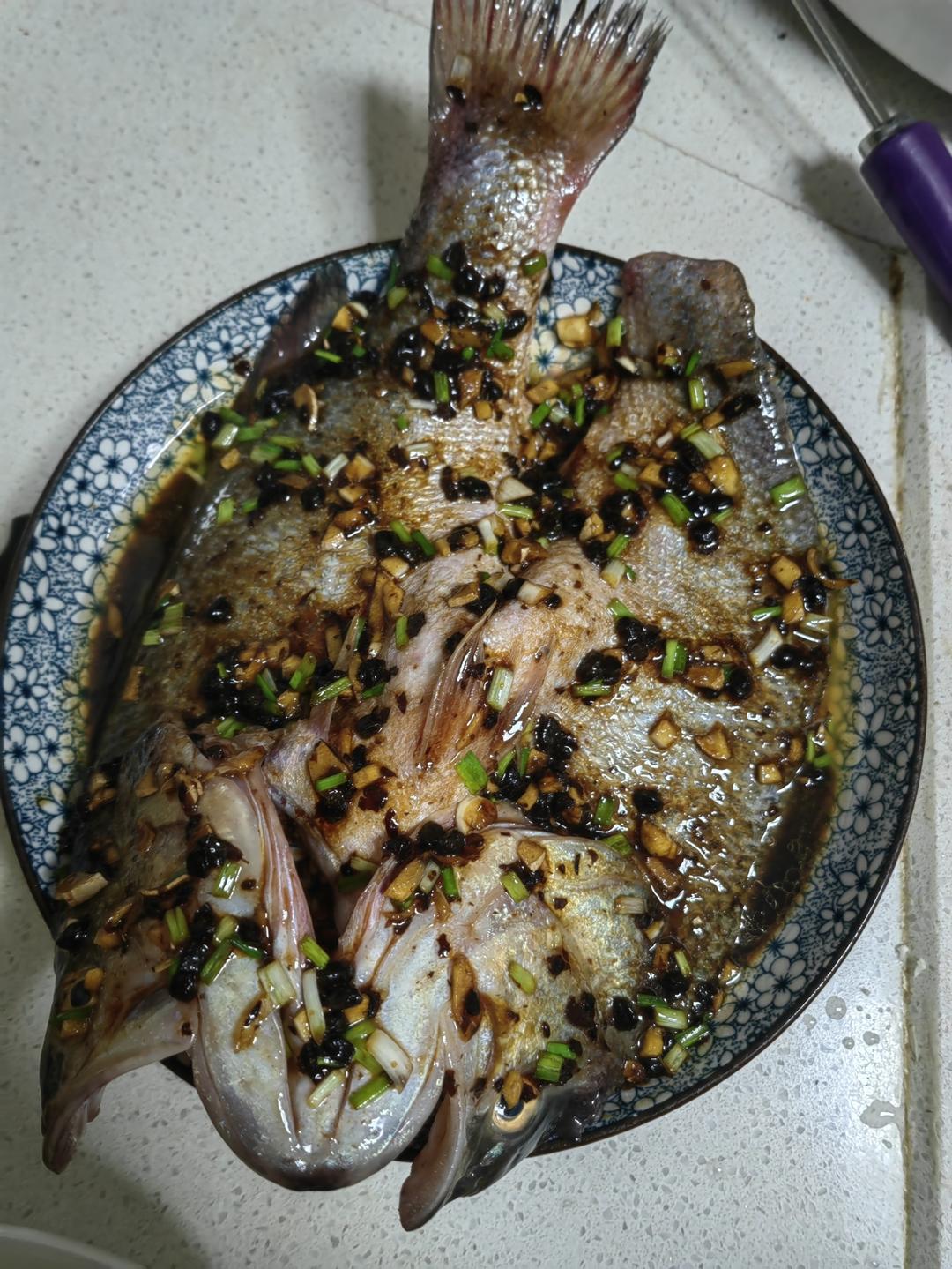 豆豉蒸鲈鱼
