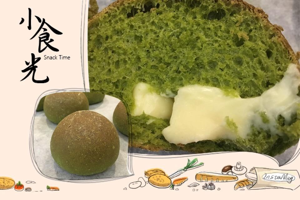 抹茶乳酪夹心小餐包的做法