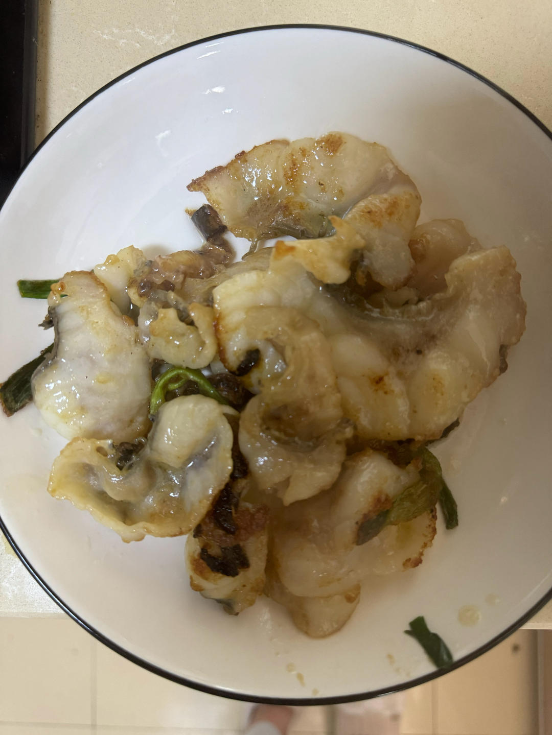 姜葱酱爆炒脆肉鲩