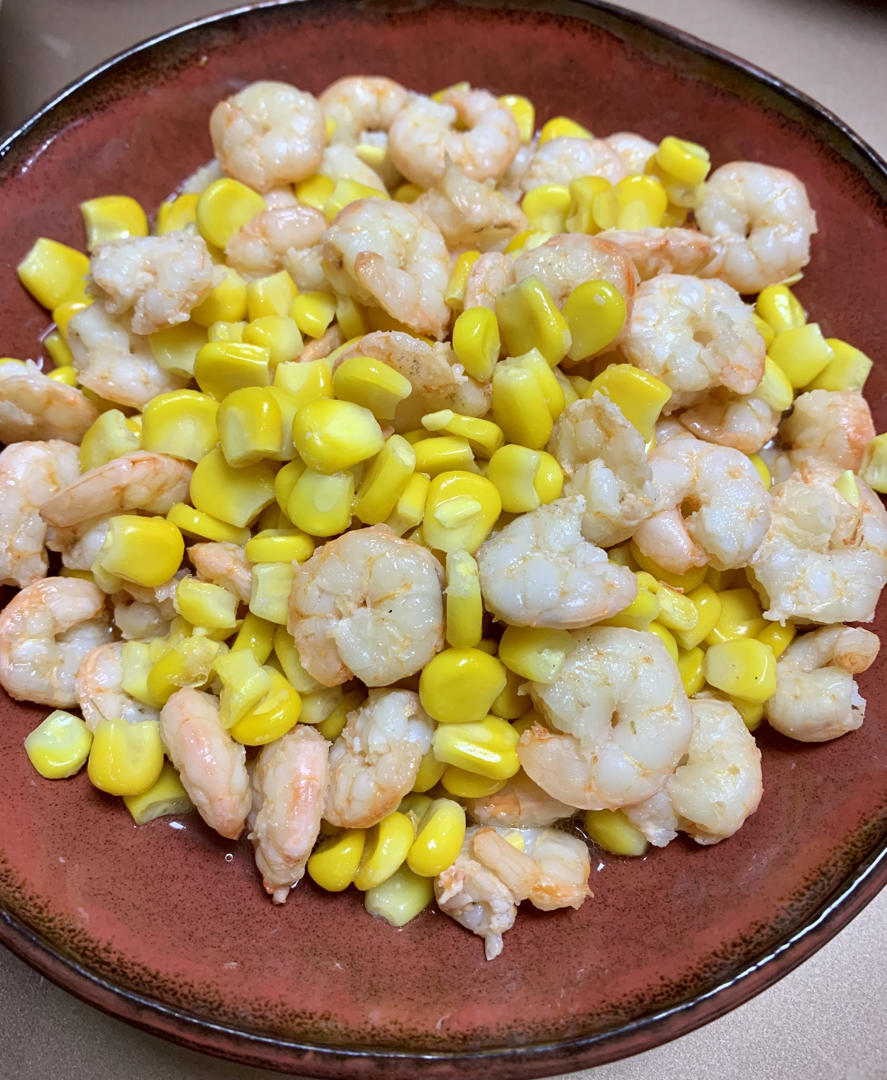 宝宝食谱---清新玉米粒炒虾仁