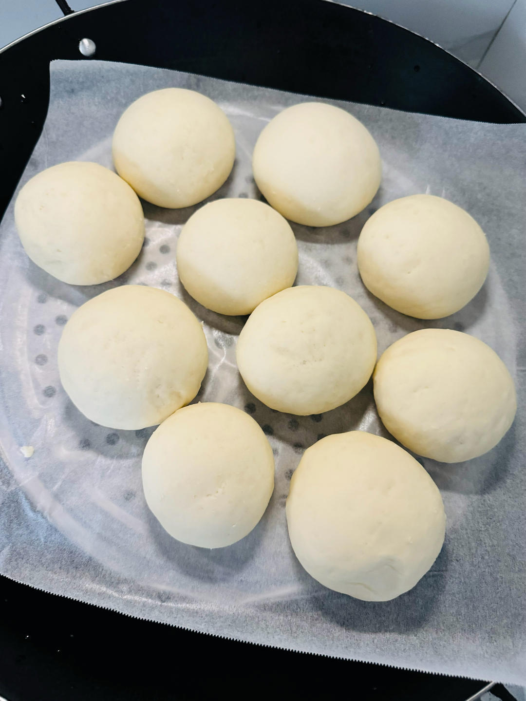 烫面馒头（一次发酵，个个水光肌）