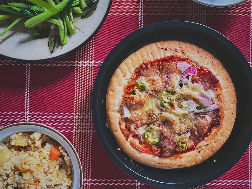 🍕单手披萨｜卡卡爸·教小白｜第一张披萨