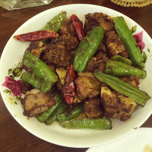 双椒煎排骨