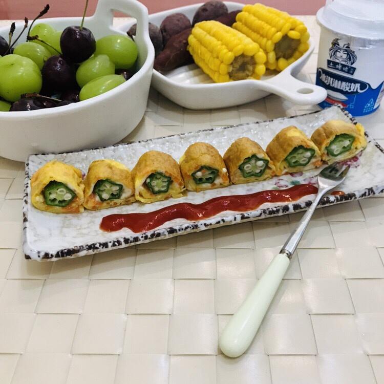 秋葵厚蛋烧