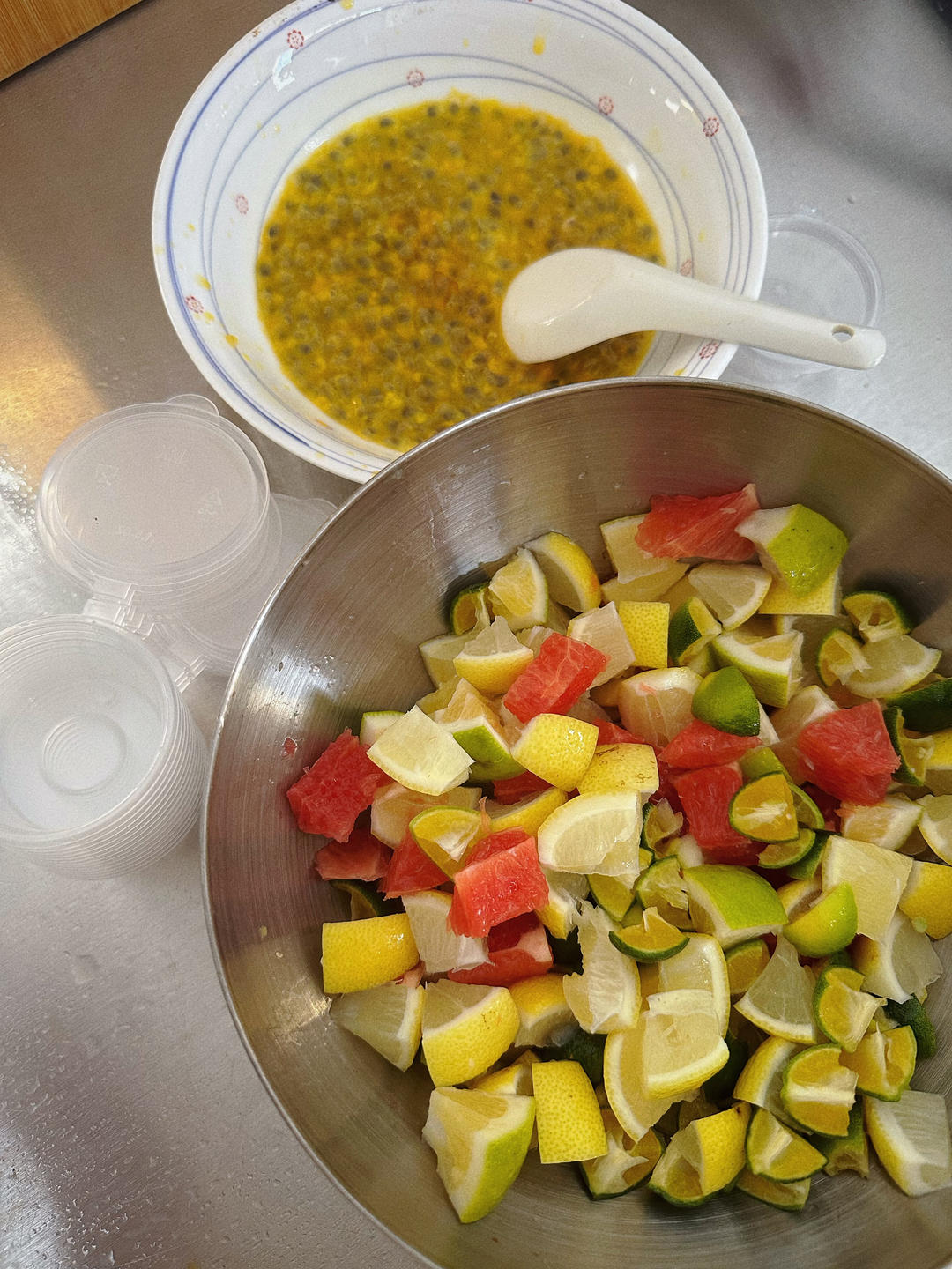 我实现柠檬百香果茶自由啦❗比店里的还好喝|||