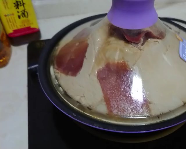 [塔杰锅]火腿蒸豆腐皮的做法 步骤2