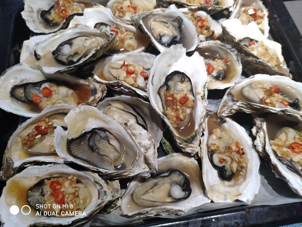 烤海鲜~青口/生蚝/大虾