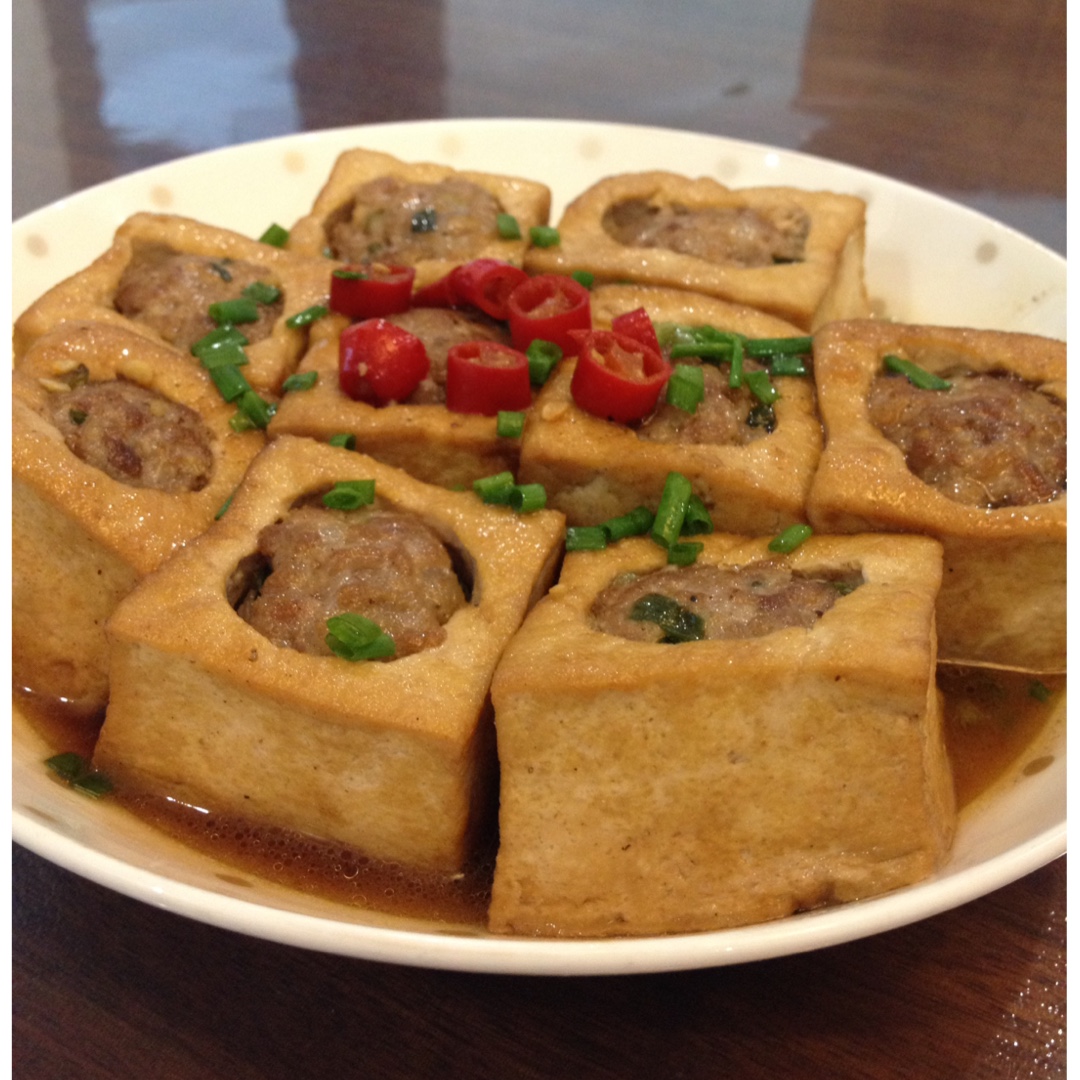 酿豆腐 豆腐箱 Tofu with Pork Mince Filling