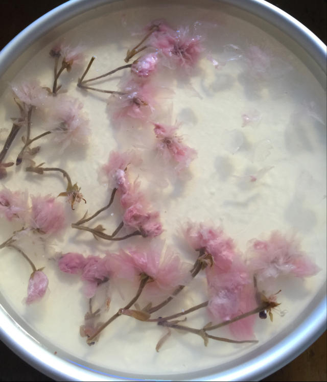 樱花双色紫薯慕斯