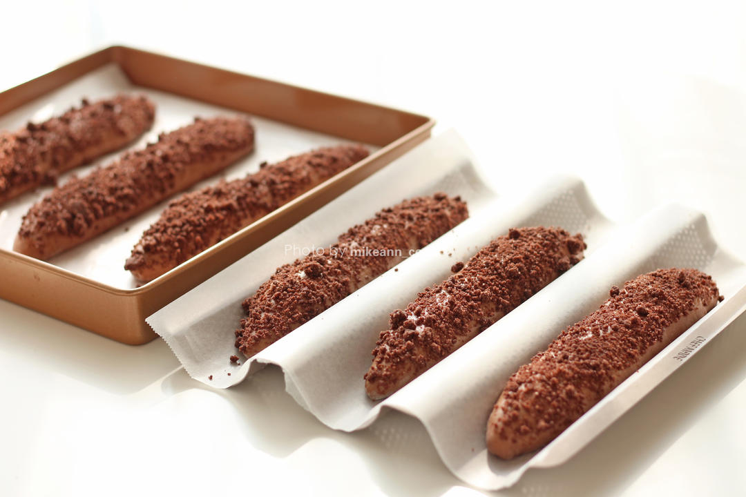 面包店的颜值担当【巧克力魔法棒面包】奈雪同款的做法 步骤13