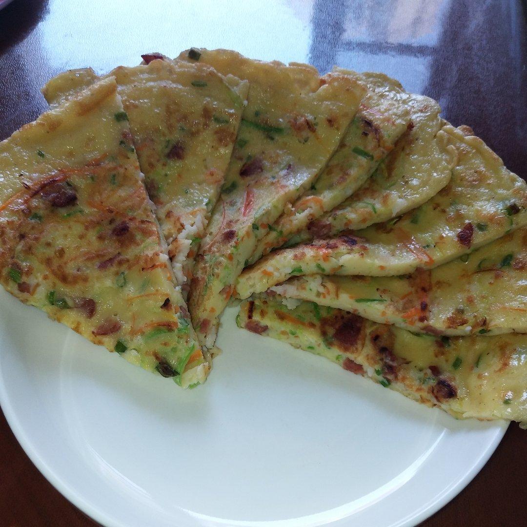 虾仁鸡蛋饼
