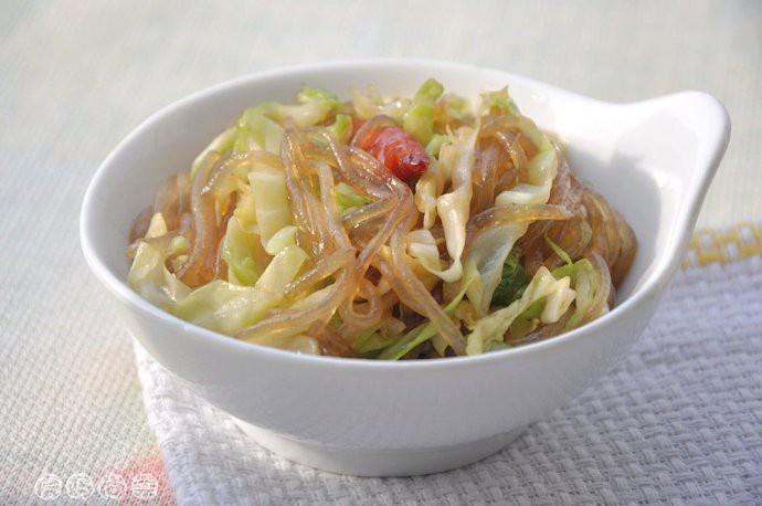 苞菜炒粉丝的做法
